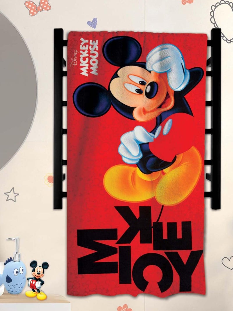 Athom Living Mickey Mouse Kids Cotton Bath Towel,Superhero Themed Soft & Absorbent Towel for Boys & Girls, 60x120cm, 350GSM - Image 2