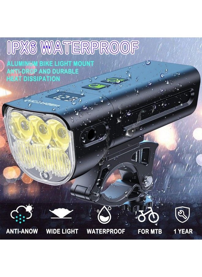 victagen - Bike Light 12000 Lumens Bike Lights For Night Riding 4Cree Led Bike Lights Waterproof Type C Rechargeable Front Bike Headlight And Taillight High & Low Beam Design Power Bank Function - Image 1