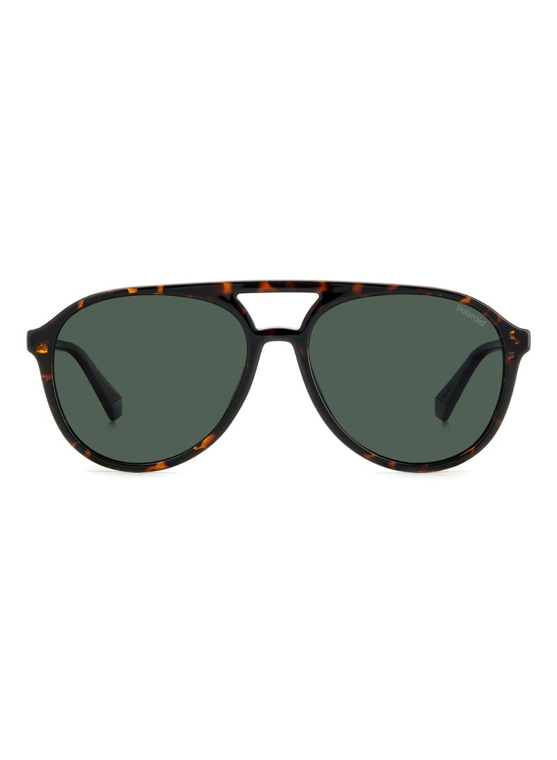 Polaroid Unisex Polarized Pilot Shape  Sunglasses PLD 4162/S GREEN 49 - Lens Size: 49.3 Mm - Hvn - Image 3