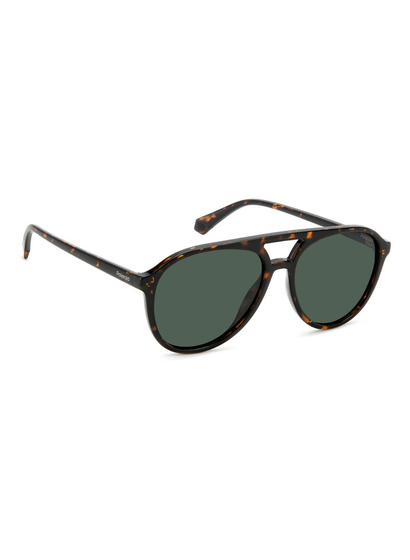 Polaroid Unisex Polarized Pilot Shape  Sunglasses PLD 4162/S GREEN 49 - Lens Size: 49.3 Mm - Hvn - Image 2