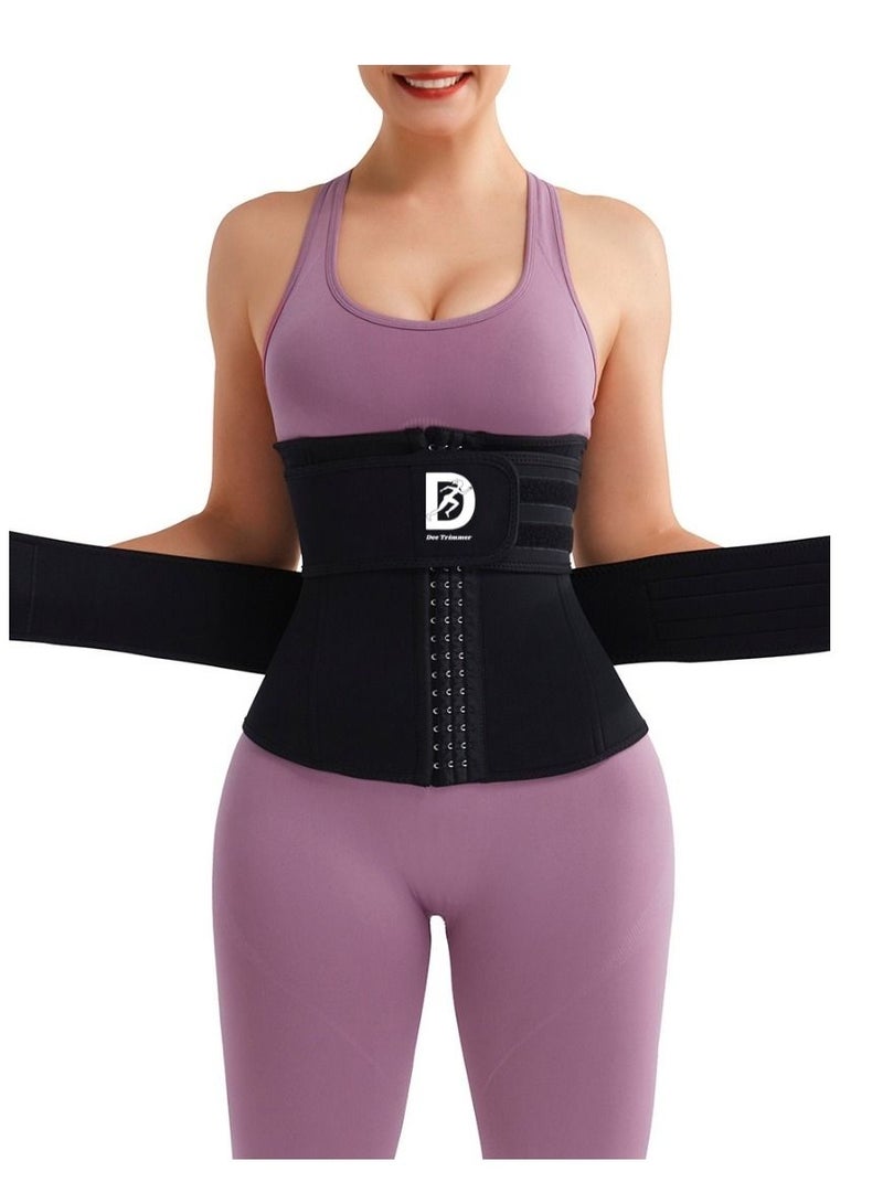 Dee trimmer Double Strap Waist Trainer Sweat Belt for Women | Slimming Body Shaper Tummy Wrap | Stomach & Back Lumbar Support | Sweat-More Sweat Wrap for Belly & Waist Control - Image 4