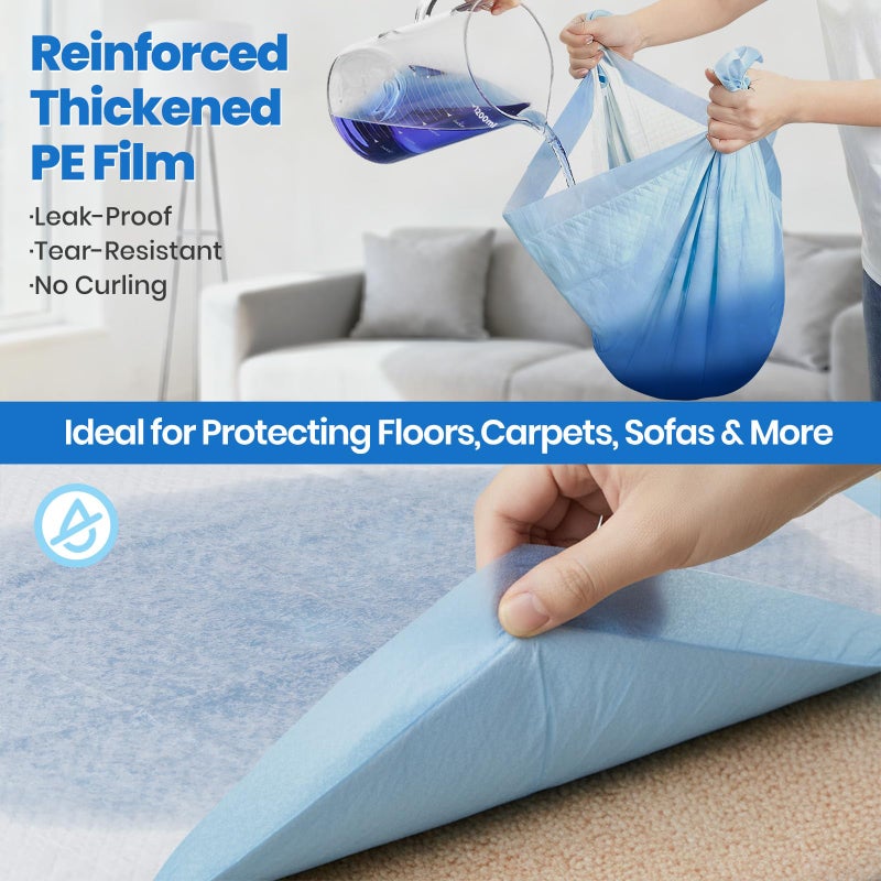 Gimars وسادات تدريب الكلاب جيمارس XXL سميكة 6 طبقات فائقة الامتصاص، كبيرة جداً، مقاومة للتسرب، للتحكم في الروائح، وسادات تدريب سريعة الجفاف للكلاب والقطط والحيوانات الأليفة - Image 4