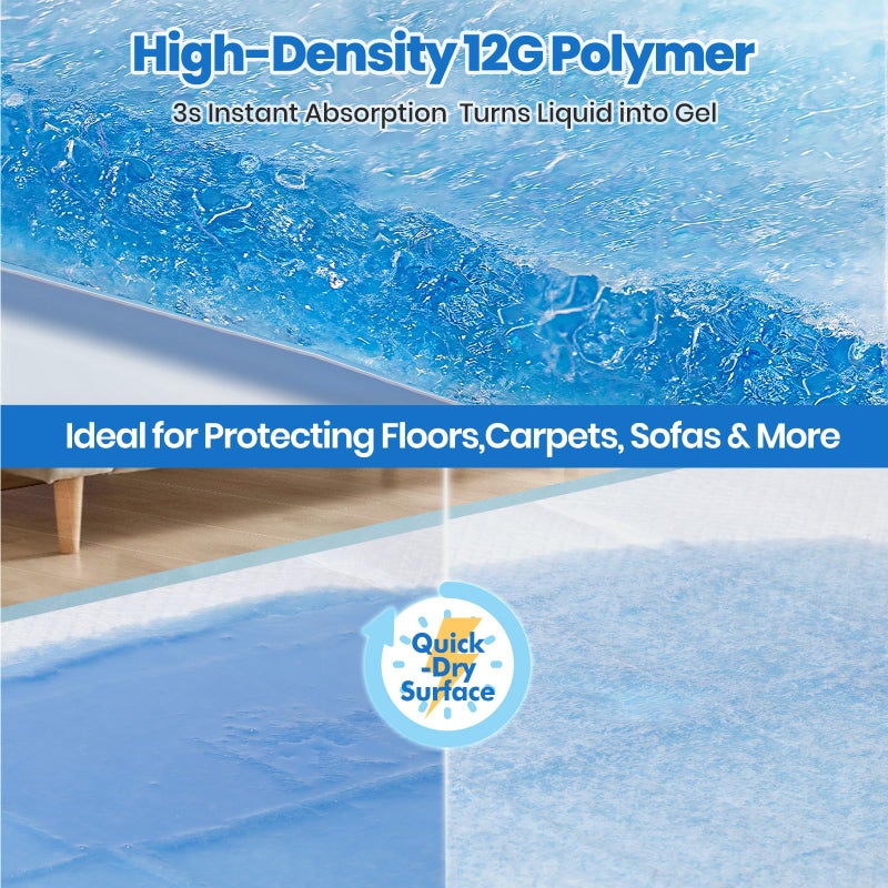 Gimars وسادات تدريب الكلاب جيمارس XXL سميكة 6 طبقات فائقة الامتصاص، كبيرة جداً، مقاومة للتسرب، للتحكم في الروائح، وسادات تدريب سريعة الجفاف للكلاب والقطط والحيوانات الأليفة - Image 5