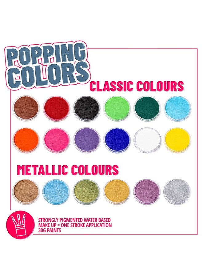 Blue Squid Pro Face Paint Classic Light Blue (30Gm) Professional Water Based Single Cake Face & Body Paint Makeup Supplies For Adults Kids Halloween Facepaint Sfx Water Activated Face Painting Non Toxic - Image 5