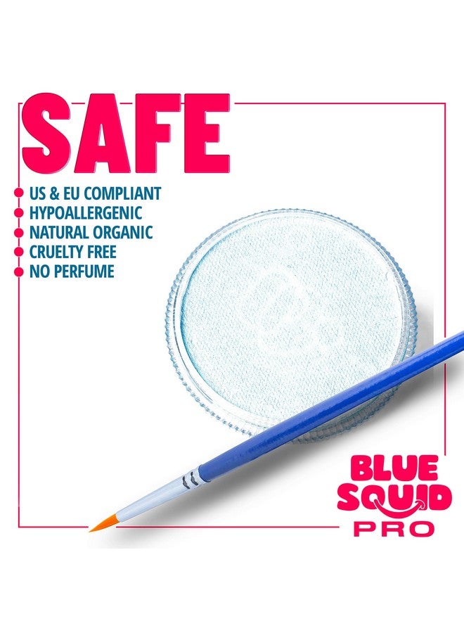 Blue Squid Pro Face Paint Classic Light Blue (30Gm) Professional Water Based Single Cake Face & Body Paint Makeup Supplies For Adults Kids Halloween Facepaint Sfx Water Activated Face Painting Non Toxic - Image 4