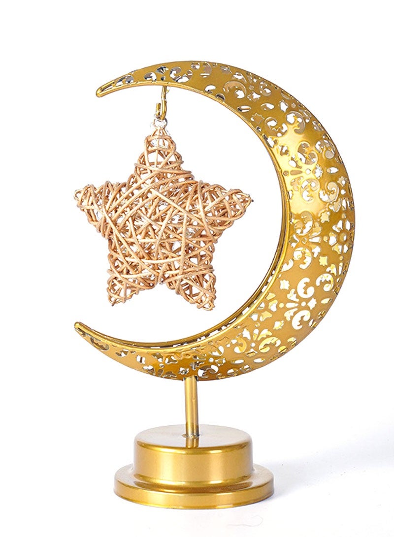 GZYIZHOU Ramadan Lights , Moon & Star Table Lamp - Warm White Ramadan Decorations for Home Iftar Gatherings, Festive Islamic Desktop Decor - Image 3