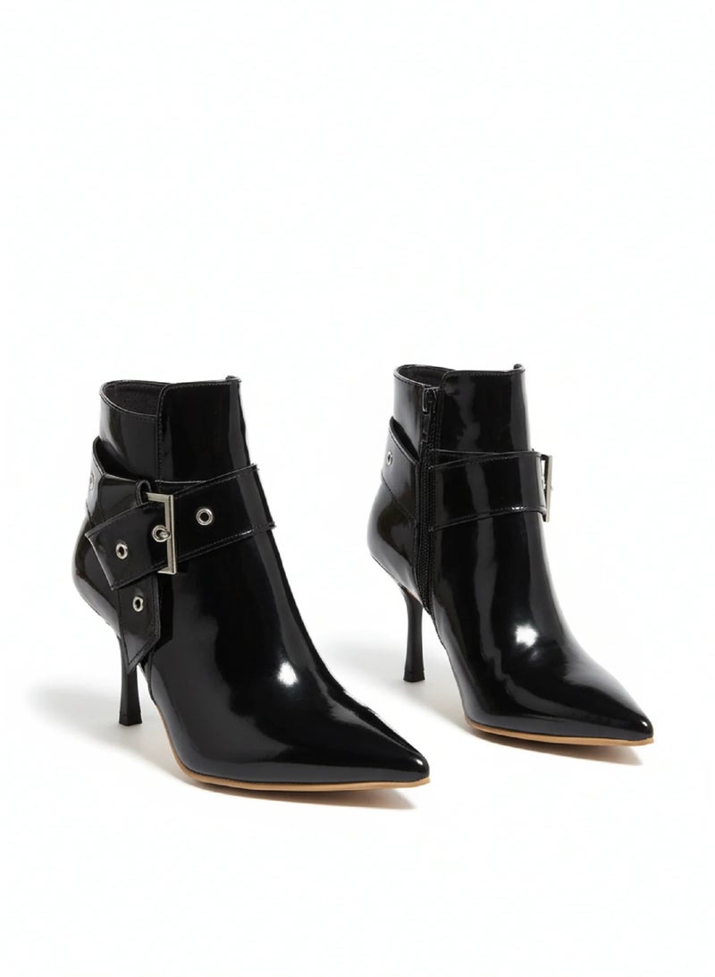 Vbranda Stylish ankle boots crafted from glossy leather - Image 4