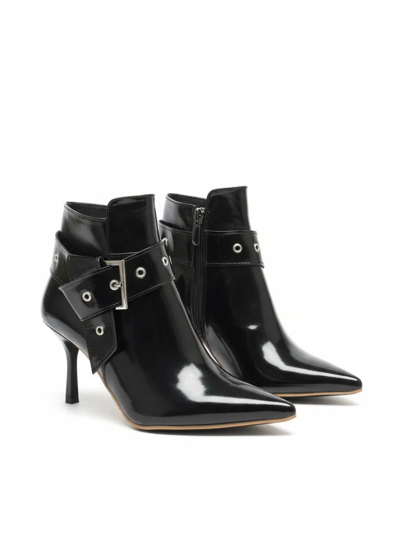 Vbranda Stylish ankle boots crafted from glossy leather - Image 2