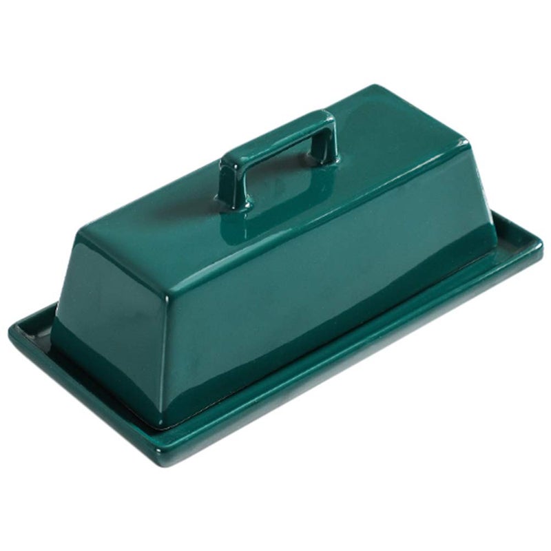 Sizikato Porcelain Butter Dish with Lid Pure Green75 inch