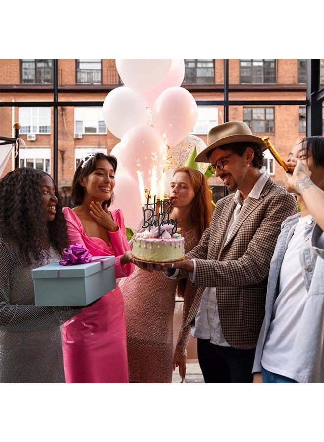 Quantum 12 PCS Happy Birthday Cake Decoration, Acrylic Happy Birthday Cake Topper, Happy Birthday Cake Decorations Cake Stick Decor for Celebrating Birthday Anniversary Party - Image 5