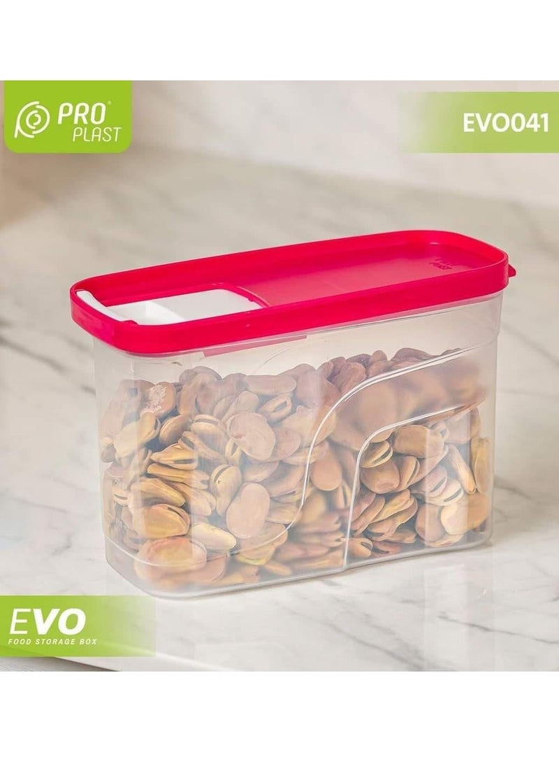 EVO Dry Food Storage Container (3 Pieces 2.75-1.50 - 1.25 L) Multicolour pp5  - Image 2