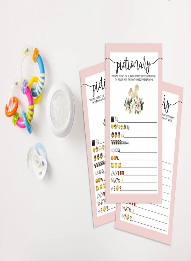 Inkdotpot Pack of 50, Girl Baby Shower Party Collection, Pictionary Baby Shower Party Games, Activities, Decorations, Unicorn Theme Party Supplies - Image 4