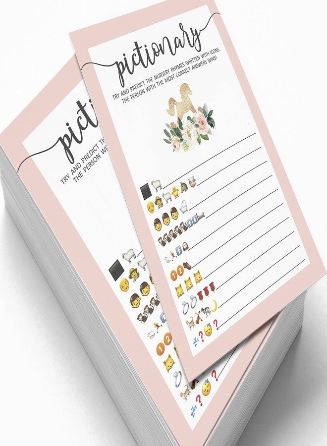 Inkdotpot Pack of 50, Girl Baby Shower Party Collection, Pictionary Baby Shower Party Games, Activities, Decorations, Unicorn Theme Party Supplies - Image 3