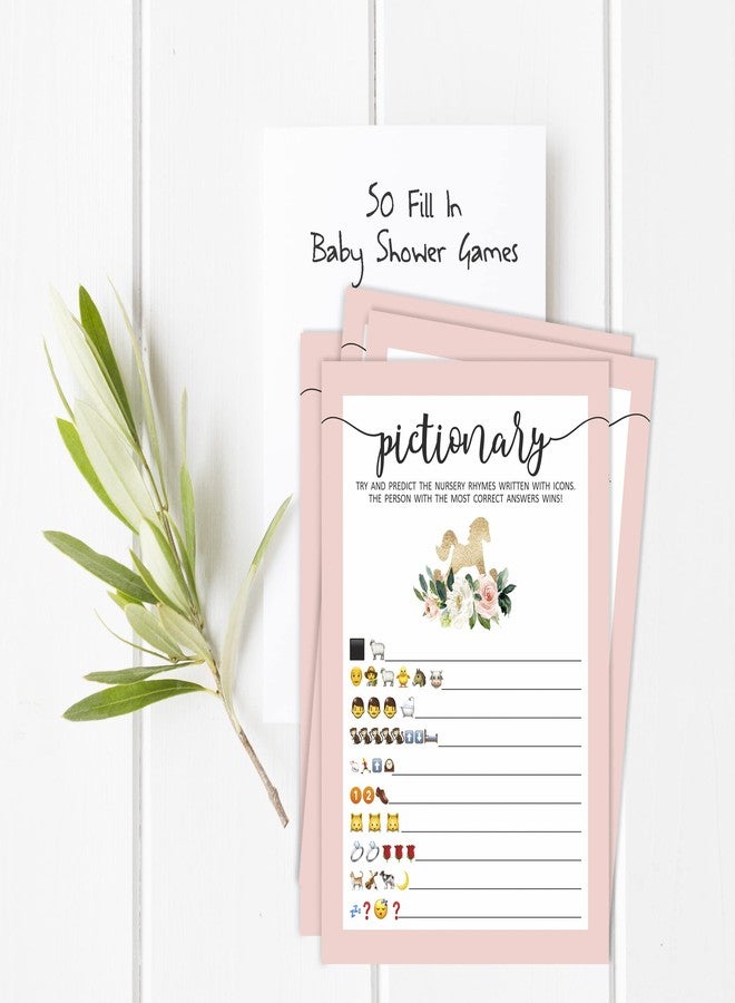 Inkdotpot Pack of 50, Girl Baby Shower Party Collection, Pictionary Baby Shower Party Games, Activities, Decorations, Unicorn Theme Party Supplies - Image 2