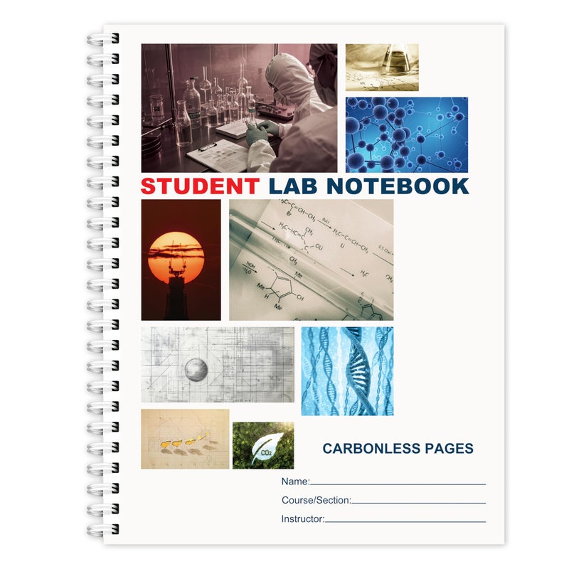 Yeplan Carbonless Lab Notebook - 8.5"" X 11"" Chemistry Notebook With 50 Sets Of Pages  Science Grid Paper  Protective Translucent Cover & Wire-O Binding  For Students/Researchers - Image 1