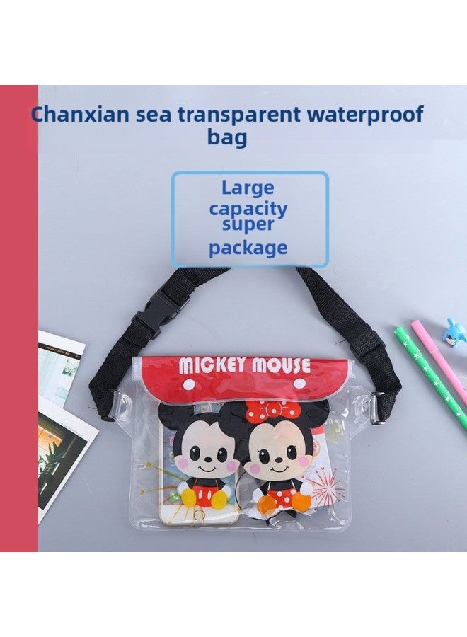 Cartoon Waterproof Bag Drifting Fully Closed Waterproof Mobile Phone Bag Crossbody Waterproof Bag Mobile Phone Transparent Waterproof Bag Diving-Color:Great Value Special Offer/xiong Ben Bear] Buy One Get One Free 2 Large Size