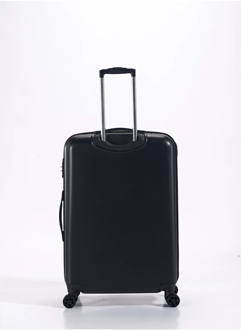 UNITED COLORS OF BENETTON BNTA-202 Set of 2 Luggage with TSA Lock | Material- Acrylonitrile Butadiene Styrene| Adjustable Trolley Handle | Smooth Dual Wheels 360degree rotation | 20/28 inch | Black