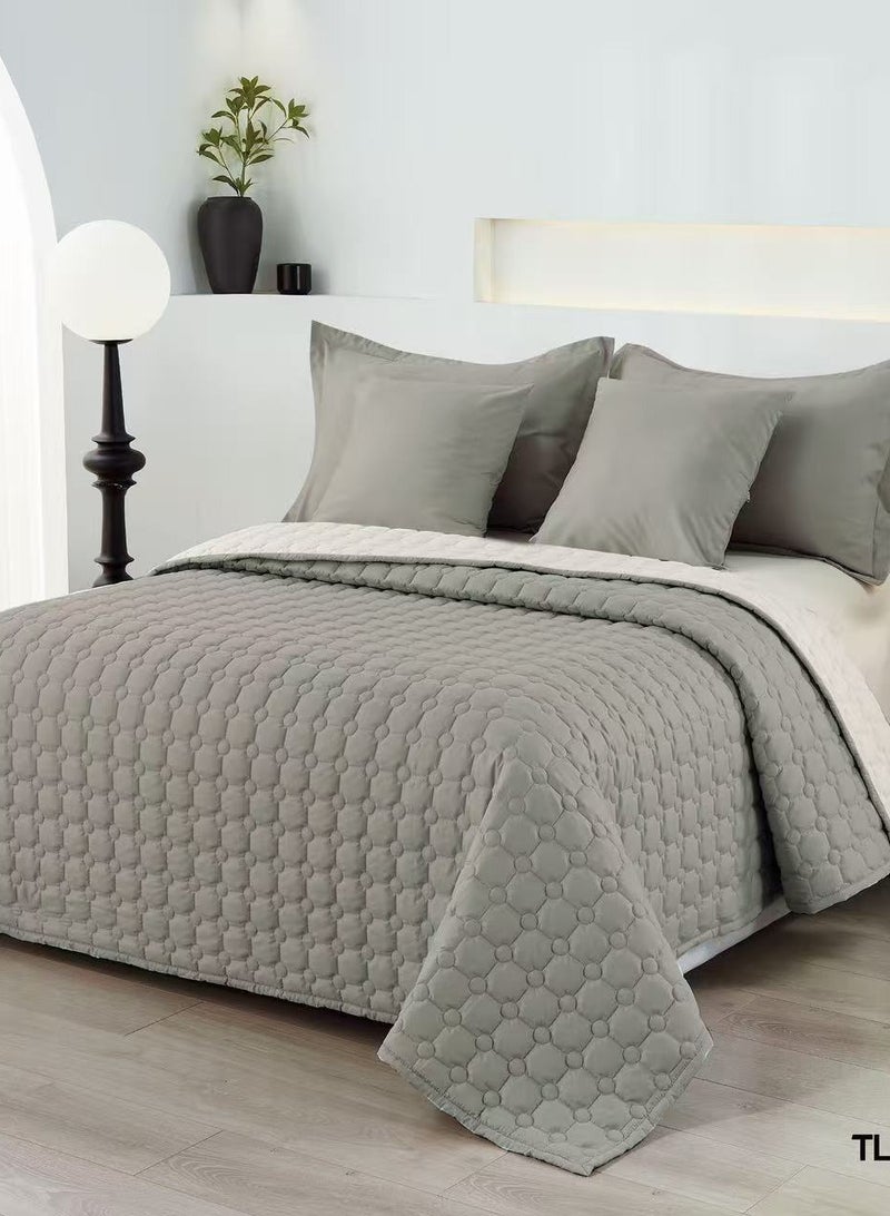 Comforter Set Cotton Filling 4 Piece Set Quilt Single Size 220x160cm – Soft Microfiber Fabric