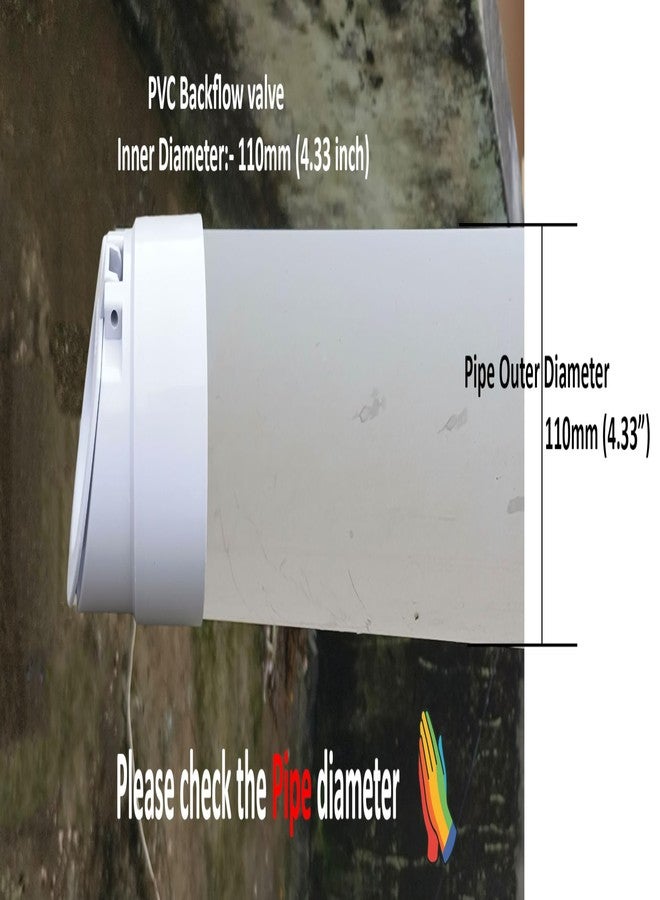 ES EKSAFAR ESEKSAFAR 4 inch 2pc PVC Backflow Valve Pvc Pipe Flap Gate Valve with 1pc Solvent for 11cm / 4.3 inch Outer diameter pipe fitting - Image 3