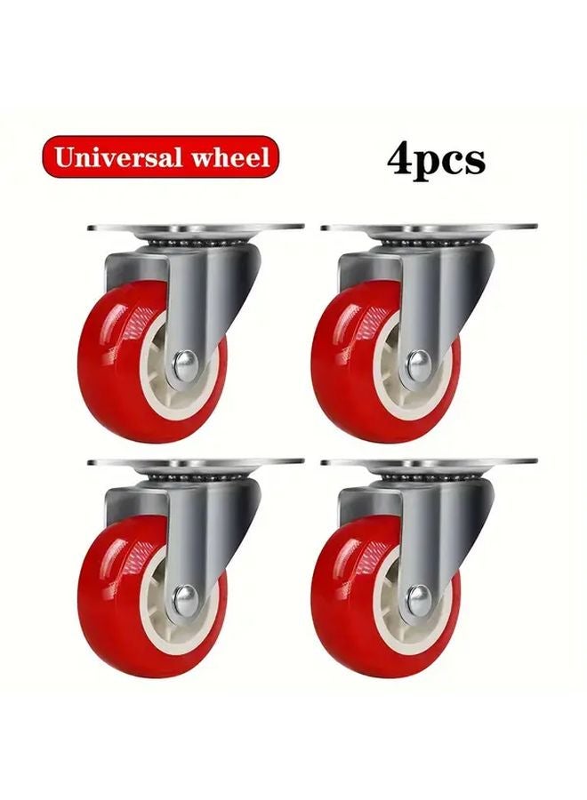 4Pcs Universal PVC Wheels 1 97 Inch Quiet Rotating Casters For Furniture Carts - Image 1
