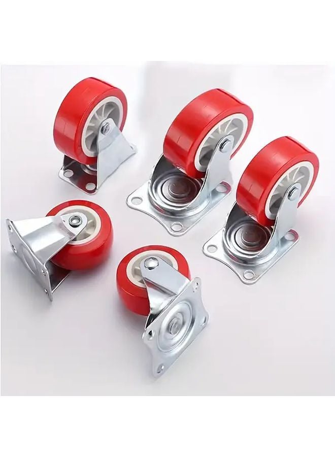 4Pcs Universal PVC Wheels 1 97 Inch Quiet Rotating Casters For Furniture Carts - Image 4