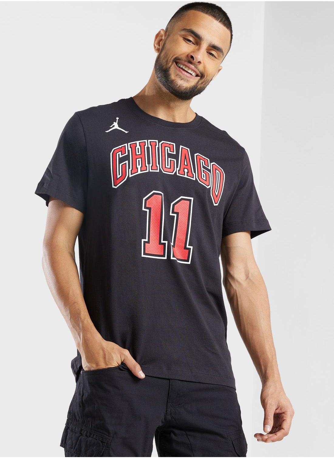 Chicago Bulls Nike Block Graphic T-Shirt - White - Mens