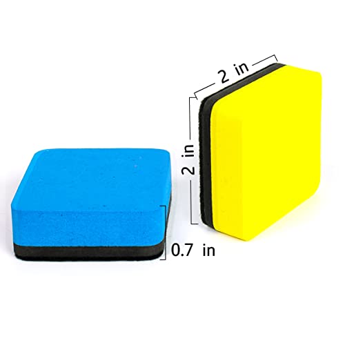 LOCONHA Dry Erase Markers, 48 Pack Magnetic Whiteboard & Chalkboard Cleaners, Small Magnetic Erasers - Image 2