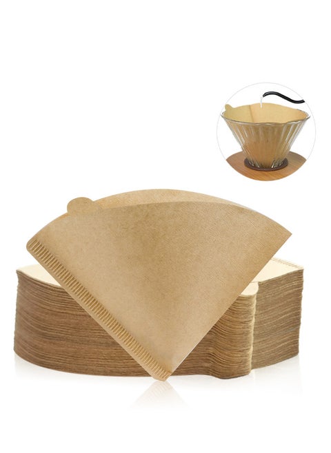 100 Pc Coffee Filter V60 Paper  Brown 02