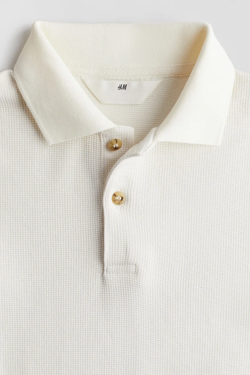اتش اند ام Waffled Polo Shirt