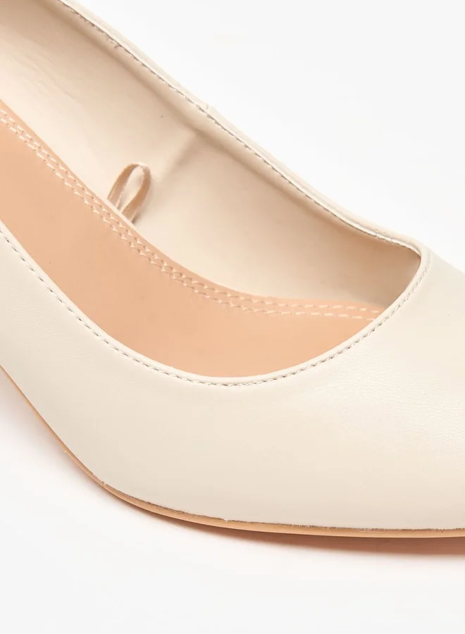 Celeste Women's Solid Slip-On Shoes with Block Heels