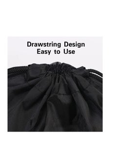 ECVV Drawstring Bags Drawstring Backpack Bulk Cinch Tote for Women Men Children Draw String Back Sack Storage Bag for Party Gym Sports Shopping(Black)  - Image 5