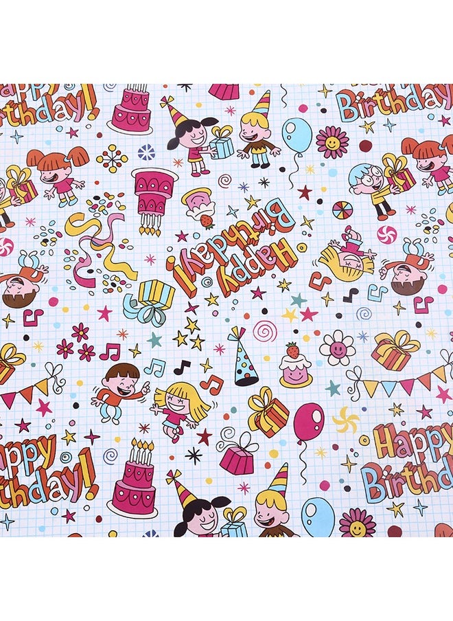 Zeemey 15 Sheets Gift Wrapping Paper With Accessories,Holiday Gift Wrapping Paper,Birthday Gift Box Gift Wrapping DIY, Gift Wrapping Paper for Birthday, Holiday, Wedding, Party,Kids Gift Wrapping (70cmX50cm)  - Image 5