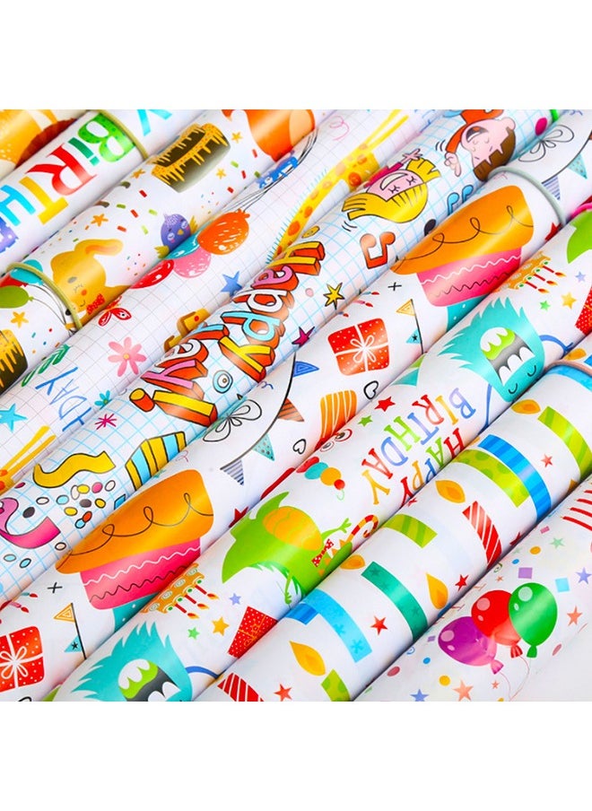 Zeemey 15 Sheets Gift Wrapping Paper With Accessories,Holiday Gift Wrapping Paper,Birthday Gift Box Gift Wrapping DIY, Gift Wrapping Paper for Birthday, Holiday, Wedding, Party,Kids Gift Wrapping (70cmX50cm)  - Image 2
