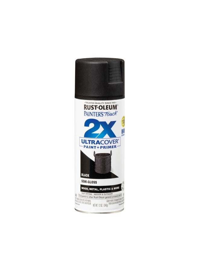RUST-OLEUM Ptouch 2X Sspr 6Pk Semi-Gloss Black 249061 - Image 1