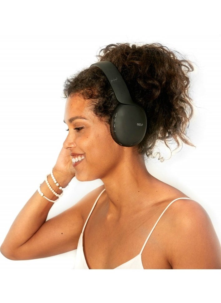 DCU TECNOLOGIC DCU Multifunction Bluetooth Wireless headphones Black, with Memory card slot, Passive Noise Cancellation, Soft and comfortable to ears.  - Image 4