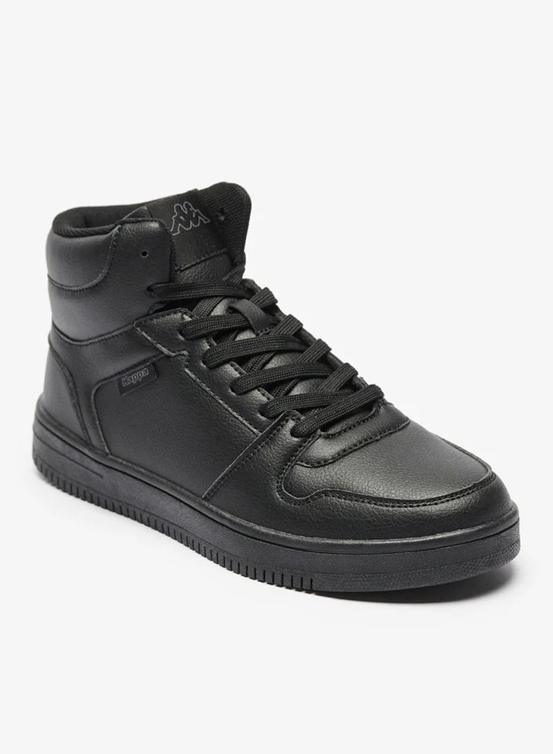 Kappa Womens Solid High Top Sneakers with Lace Up Closure