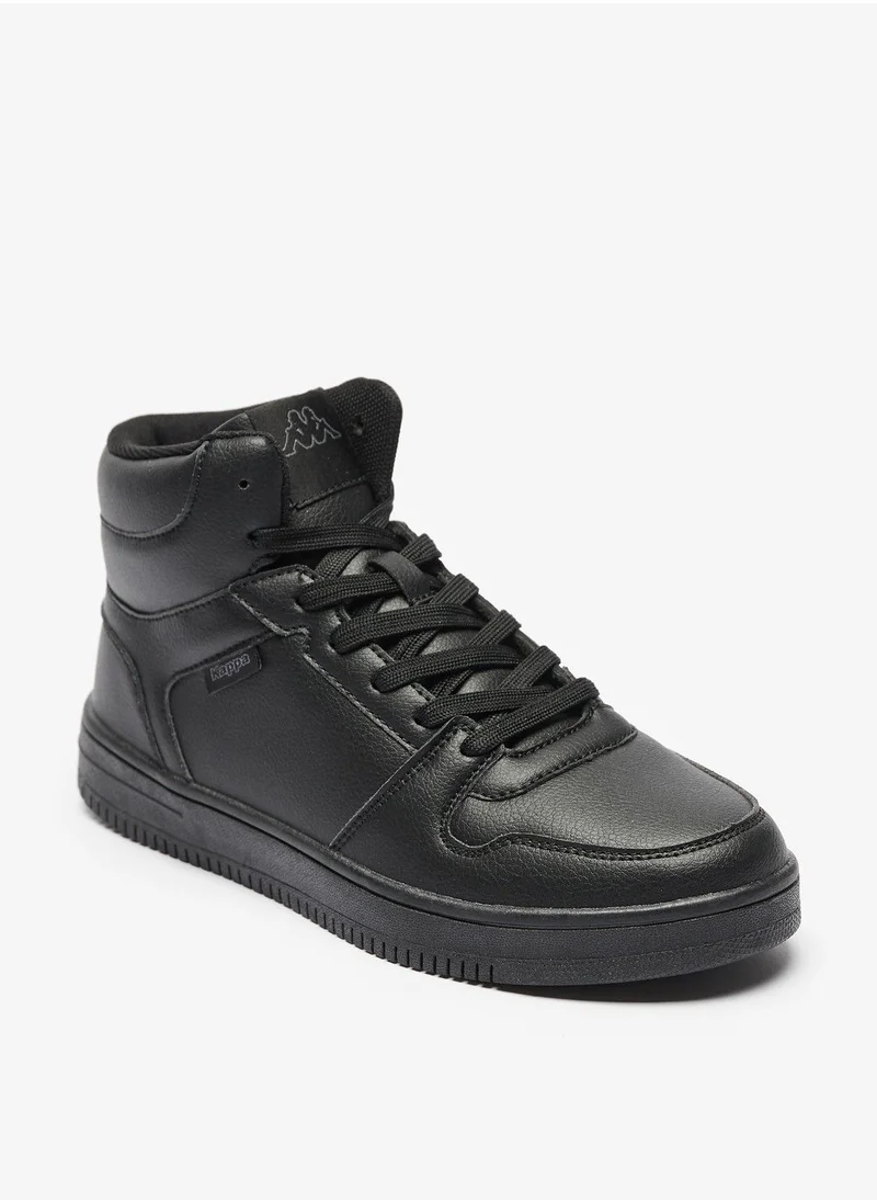 كابا Womens Solid High Top Sneakers with Lace Up Closure