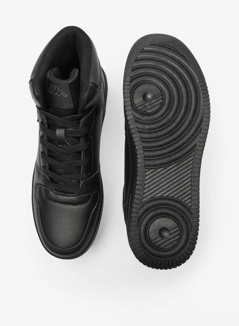 Kappa Womens Solid High Top Sneakers with Lace Up Closure
