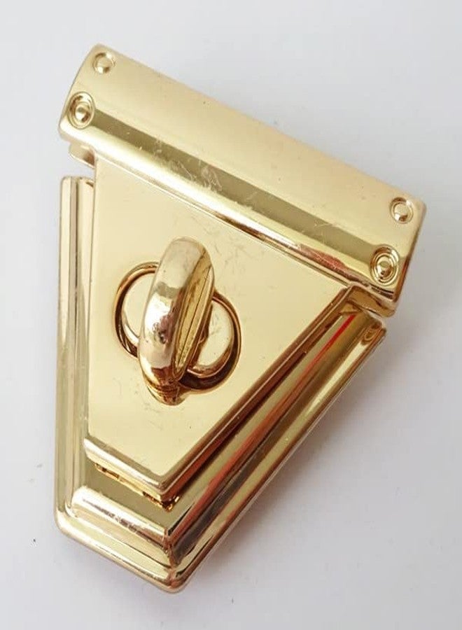 Nimida ® Triangle Turn Twist Purse Push Lock/Clasp/Closure for DIY Purses/Bags/Travel Bags/Handbags | Gold | Pack of 2 - Image 5