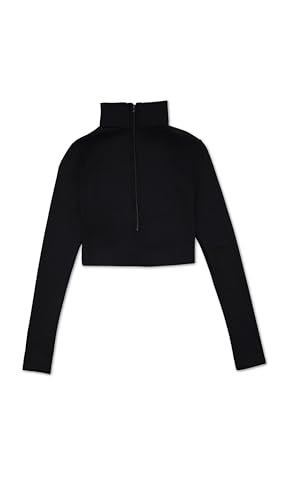 Capezio girls Girls' Turtleneck Long Sleeve Top athletic shirts, Black, 8 10 US - Image 2