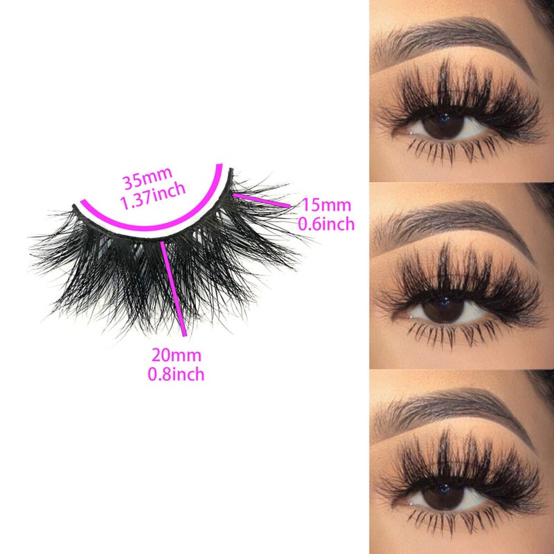 mikiwi 3D Mink Lashes, Mikiwi D390-3, 3 Pairs, Thick HandMade Full Strip Lashes, Cruelty Free, Luxury Makeup, 20mm mink eyeLashes (D390-3) - Image 4