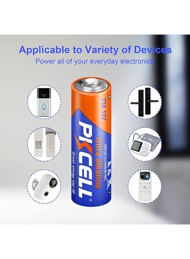 PKCELL MN21 A23 12V Alkaline Battery Pack of 5 | 23A 12 Volt Battery for Remote, Doorbell, Alarm & Garage Opener - Image 5