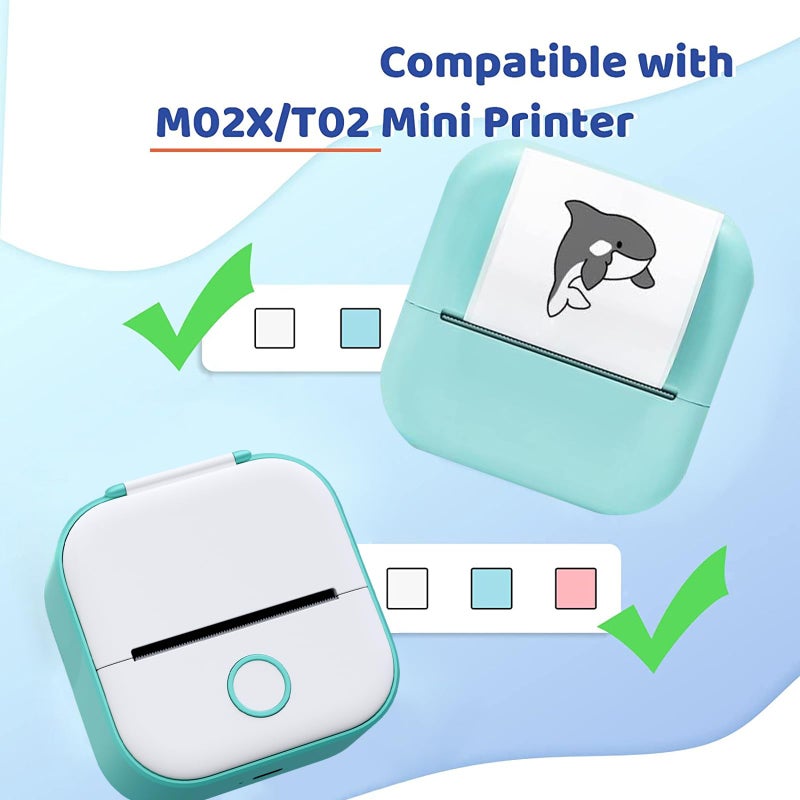 Memoking T02/M02X/M02L White Thermal Paper-10-Year Non-Sticky 53mmx6.5m for Journal Photo Texts Study Notes and More, 3 Rolls - Image 3