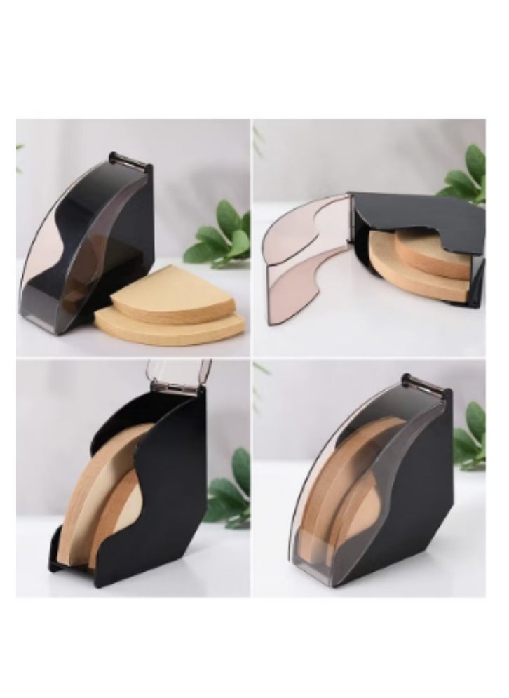 HALAMODO - Hand-Drip Coffee Filter Holder With Dust-Proof Cover,Coffee Filter Box Suit For #01,#02 And V60 Filter Paper Size, Storage Capacity of 100 Pcs Paper Filters - Image 1