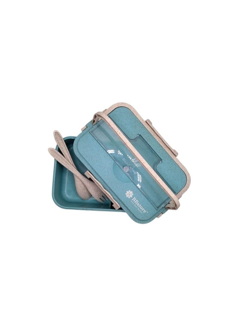 BBstore - BBstore Lunch Boxes with 3 Compartments and cutlery Leakage Proof Container with Holding Handle - Image 1