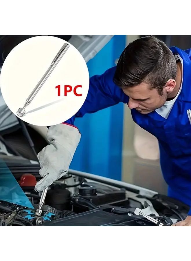 3 In 1 Telescopic Magnetic Clamp Heavy Duty Stainless Steel Silvery Adjustable Length - Image 1