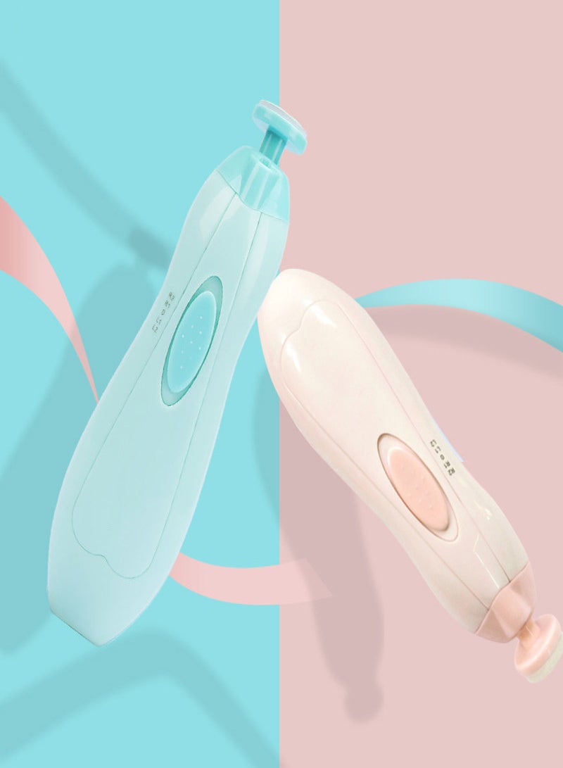 Factory direct multi-functional baby electric nail polisher baby nail clipper set baby nail polisher set logo Tiff Green - Image 2