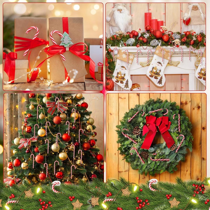 Naler Christmas Candy Cane Hanging Decorations - Pack of 12 - Image 3