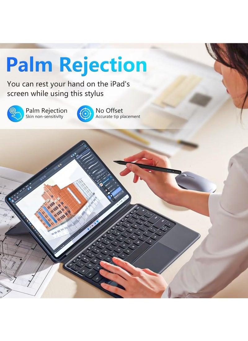 JAJEEK Stylus Pen for iPad 9th & 10th Generation – iPad Pencil 2nd Generation, Fast Charge Active Pencil Compatible with 2018-2024 Apple iPad 6-10th, iPad Pro 11"/12.9"/M4, iPad Air 3/4/5/M2, iPad Mini 5/6 - Black - Image 4