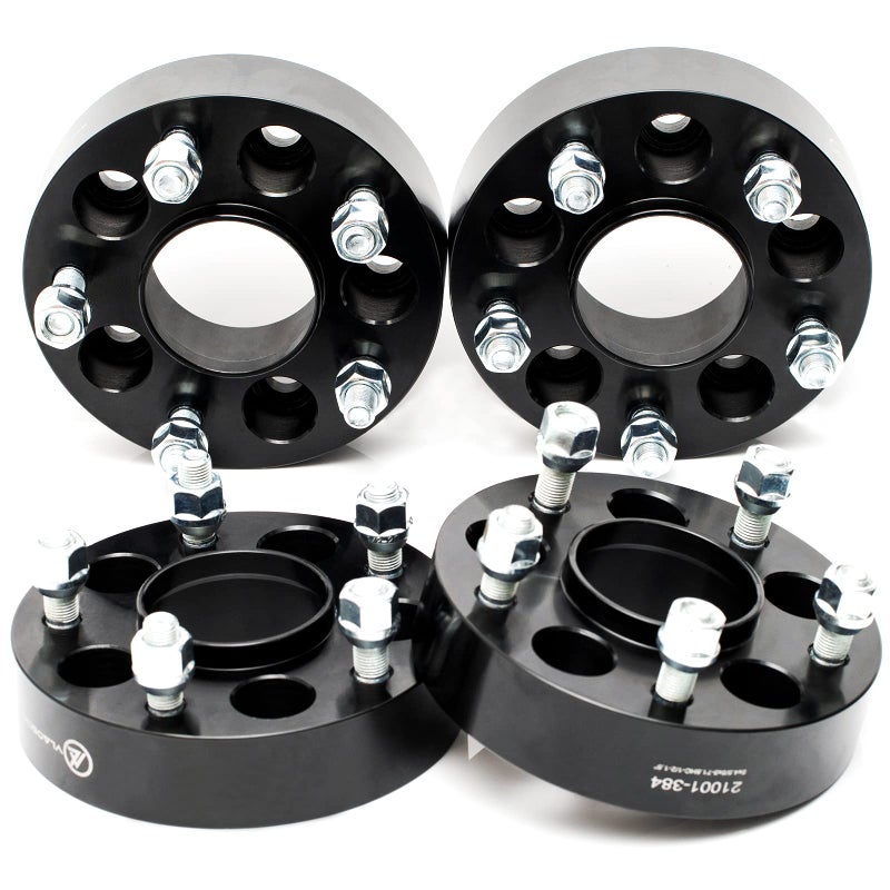 VLAOSCHI Black Forged 5x110 Hubcentric Wheel Spacers 15 Inch with 12x15 Studs Compatible with Jeep Chevy 5 Lug for 20152022 Renegade Cherokee KL 20172022 Compass MP Dart Malibu HHR Pack of 4 - Image 3